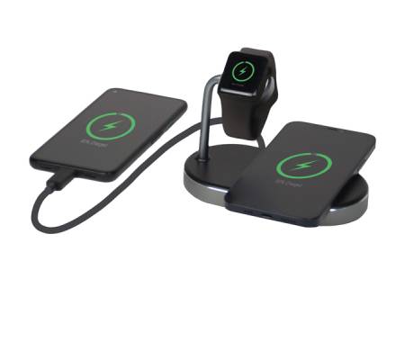 Supporto di ricarica 3-in-1 - WCS-02 - ricarica via cavo e wireless - Verbatim - 49556 - 23942495567 - DMwebShop - 1