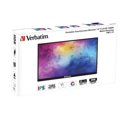 Monitor Portatile 14' Touchscreen Full HD 1080p - Verbatim - 49591 - 23942495918 - DMwebShop - 4