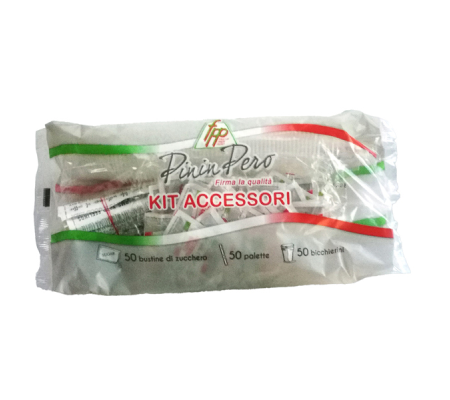 Serving kit - 50 bicchierini + 50 bustine zucchero + 50 palettine - Fpp - PPZUKITOCS50E - 8000265131022 - DMwebShop - 1