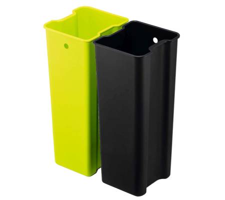 Cestino con sensore No TouchDuo - 2 x 20 lt - 46,5 x 27 x 65 cm - Acciao-PPL - argento metallizzato - Durable - 3424-23 - 4005546739427 - DMwebShop - 3