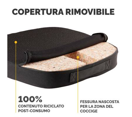 Cuscino Breyta Comfort - 6 x 43 x 43 cm - in tessuto - nero - Fellowes - 100119850 - 43859803040 - DMwebShop - 1