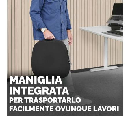Cuscino Breyta Comfort - 6 x 43 x 43 cm - in tessuto - nero - Fellowes - 100119850 - 43859803040 - DMwebShop - 4