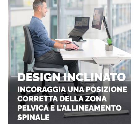 Cuscino Breyta Inclinato - 9 x 43 x 43 cm - in tessuto - nero - Fellowes - 100119849 - 43859803071 - DMwebShop - 6