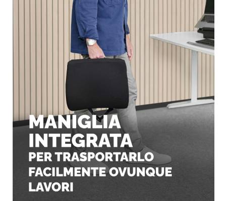 Cuscino Lombare Confort Breyta - 33 x 38 x 9 cm - in tessuto - nero - Fellowes - 100119852 - 43859803057 - DMwebShop - 6