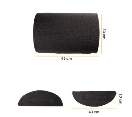 Cuscino Poggiapiedi Breyta - 10 x 45 x 30 cm - nero - Fellowes - 100119851 - 43859803088 - DMwebShop - 1