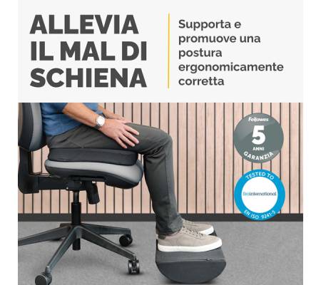Cuscino Poggiapiedi Breyta - 10 x 45 x 30 cm - nero - Fellowes - 100119851 - 43859803088 - DMwebShop - 5