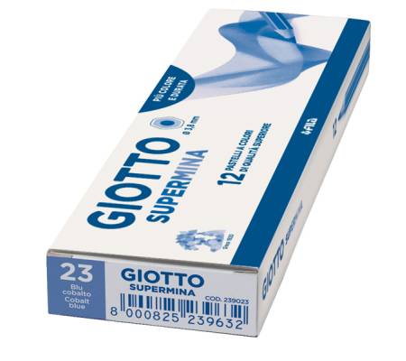 Pastello Supermina - mina 3,8 mm - blu cobalto 23 - conf. 12 pezzi - Giotto - 23902300 - 51682A - DMwebShop - 1