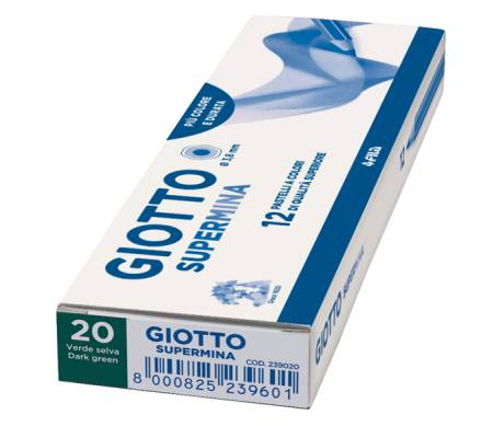 Pastello Supermina - mina 3,8 mm - verde salvia 20 - conf. 12 pezzi - Giotto - 23902000 - 8000825045271 - DMwebShop - 1