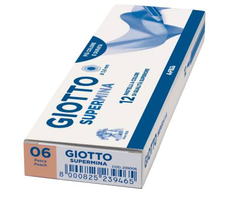 Pastello Supermina - mina 3,8 mm - pesca 06 - conf. 12 pezzi - Giotto - 23900600 - 8000825237065 - DMwebShop - 1