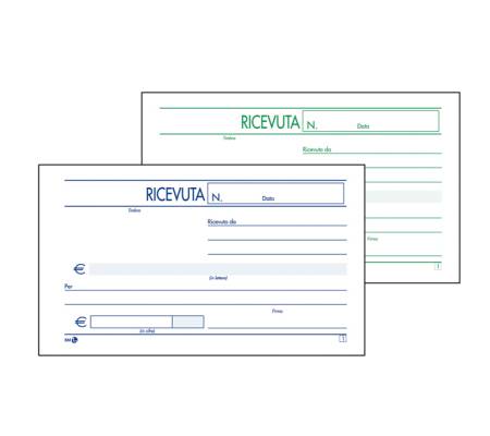 Blocco ricevute generiche - 2 copie autoricalcanti - 10 x 17 cm - 50 fogli - conf. 5 pezzi - BM - 0100145 - 8008234001451 - DMwebShop