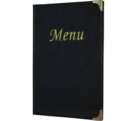 Portamenu' Basic - A4 - 31,5 x 24 cm - PVC - nero - 4+2 buste fisse incluse - Securit - MC-BRA4-BL - 8717624249051 - DMwebShop - 1