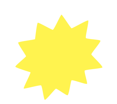 Segnaprezzi Stella - 8 x 8,5 cm - giallo - conf. 36 pezzi - Cwr - 05997 - DMwebShop - 1