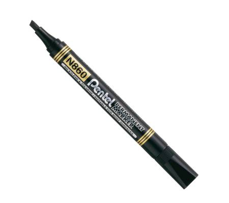 Marcatore permanente N860 - punta scalpello - astuccio 4 colori assortiti - Amiko - Pentel - 0100862 - 8006935008625 - DMwebShop - 1