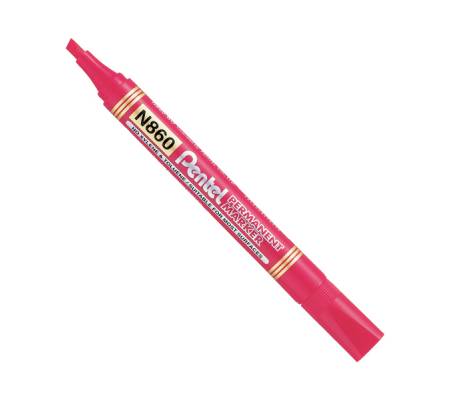 Marcatore permanente N860 - punta scalpello - astuccio 4 colori assortiti - Amiko - Pentel - 0100862 - 8006935008625 - DMwebShop - 4