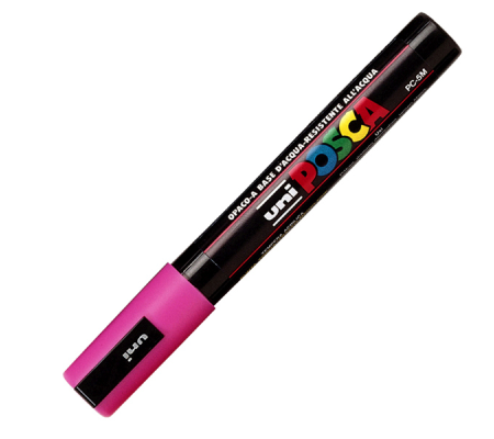 Marcatore Uni Posca PC5M - punta media 1,8 - 2,5 mm - colori assortiti - expo 60 pezzi - Uni Mitsubishi - M PC5M 5D - 4902778123928 - DMwebShop - 3