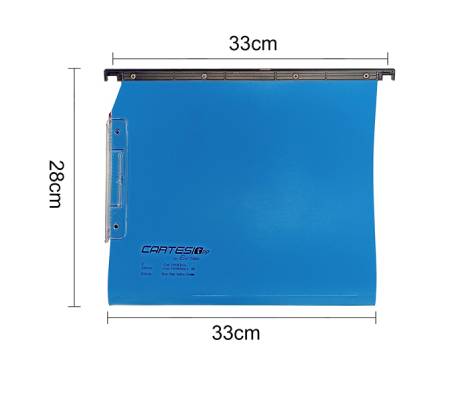 Cartella sospesa Cartesio PP - armadio - PPL - interasse 33 cm - fondo U 3 cm - 32,6 x 28 cm - blu - conf. 25 pezzi - Bertesi - 514M BETA3-A3 - 89336A - DMwebShop - 1