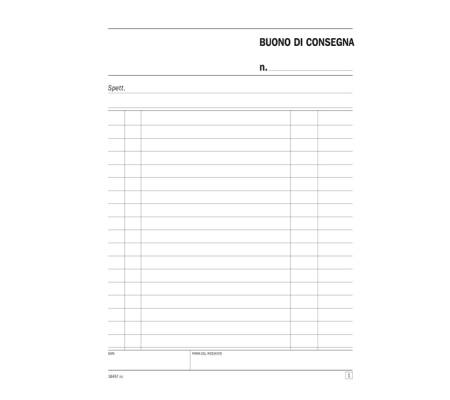 Blocco buoni di consegna - 50-50 copie autoricalcanti - 21,5 x 14,8 cm - conf. 10 pezzi - Data Ufficio - DU164570000 - 8008842585282 - DMwebShop - 1