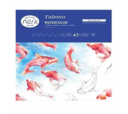 Carta per acquarello Talento - A3 - 300 gr/m2 - conf. 10 fogli - Musa - MU131293 - 2