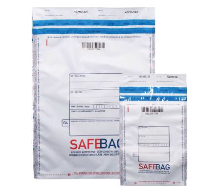 Sacchetti di sicurezza Safe Bag - per corrieri - B5 - 18,6 x 25,5 + 4 cm - bianco - conf. 100 pezzi - Bong Packaging - 68282 - 531272381 - DMwebShop - 1
