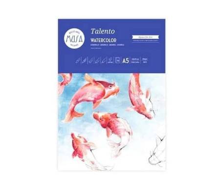 Carta per acquarello Talento - A5 - 300 gr-m2 - conf. 10 fogli - Musa - MU131295 - 2
