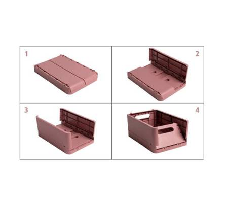 Scatola pieghevole The Smart Case midi Skandi - 27,6 x 18,8 x 12 cm - rosa antico - Exacompta - 27138D - 9002493271388 - DMwebShop - 2