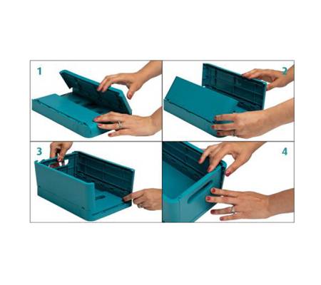 Scatola pieghevole The Smart Case midi Skandi - 27,6 x 18,8 x 12 cm - blu pacifico - Exacompta - 27134D - 9002493271340 - DMwebShop - 2