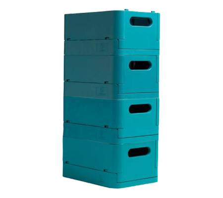 Scatola pieghevole The Smart Case midi Skandi - 27,6 x 18,8 x 12 cm - blu pacifico - Exacompta - 27134D - 9002493271340 - DMwebShop - 3