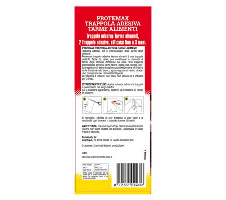 Trappola adesiva per tarme in alimenti - blister 2 pezzi - Protemax - PROTE348 - 8005831014686 - DMwebShop - 1