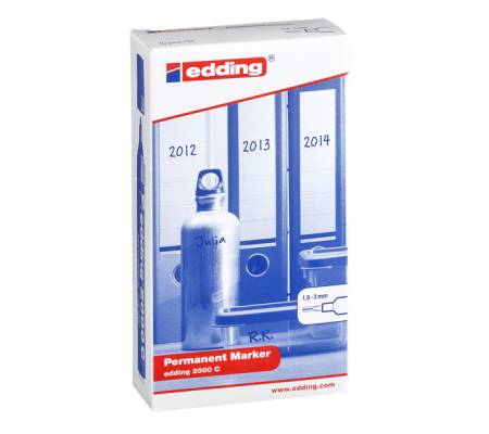 Marcatore permanente 2000c - punta tonda - 1,5 - 3 mm - blu - conf. 10 pezzi - Edding - E-2000C 003 - 4004764878611 - DMwebShop - 2