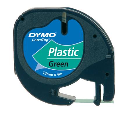 Nastro Letratag 912040 - in plastica - 12 mm x 4 mt - verde - Dymo - S0721640 - 5411313912044 - DMwebShop - 1