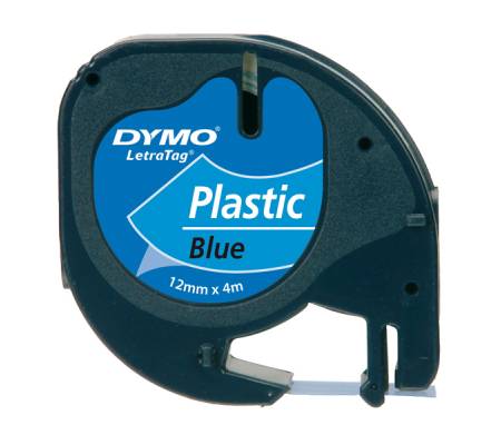 Nastro Letratag 912050 - in plastica - 12 mm x 4 mt - blu - Dymo - S0721650 - 5411313912051 - DMwebShop - 1