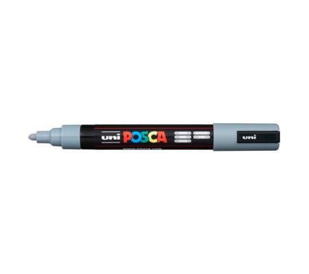 Marcatore a base d'acqua Uni Posca PC5M - punta tonda media - 1,8 - 2,5 mm - grigio - Uni Mitsubishi - M PC5M GR - 4902778916247 - DMwebShop - 1