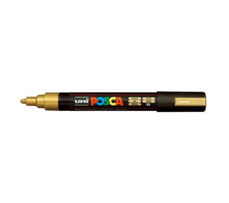 Marcatore a base d'acqua Uni Posca PC5M - punta tonda media - 1,8 - 2,5 mm - oro - Uni Mitsubishi - M PC5M ORO - 4902778916261 - DMwebShop - 1