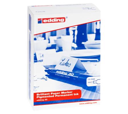Marcatore permanente 30 - punta tonda - 1,5 - 3 mm - nero - Edding - E-30 001 - 4004764305087 - DMwebShop - 1