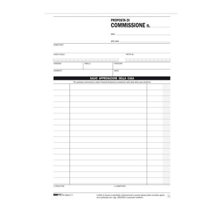 Blocco copia commissioni - 3 copie autoricalcanti - 23 x 15 cm - 33 fogli - Edipro - E5230CT - 8023328523022 - DMwebShop - 2