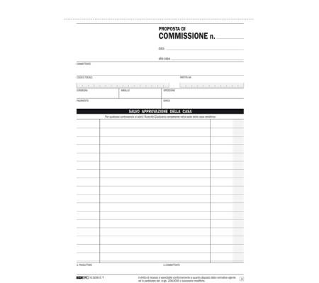 Blocco copia commissioni - 3 copie autoricalcanti - 23 x 15 cm - 33 fogli - Edipro - E5230CT - 8023328523022 - DMwebShop - 4