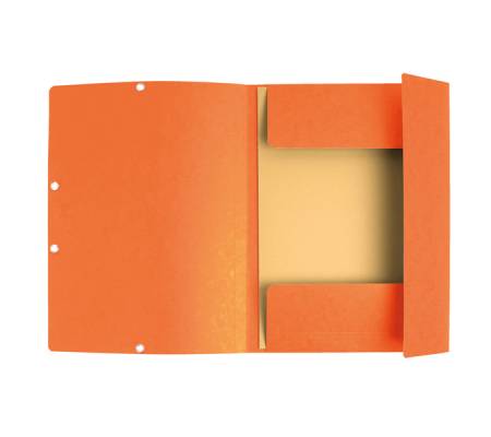 Cartellina con elastico - cartoncino lustre' - 3 lembi - 400 gr - 24 x 32 cm - arancio - conf. 25 pezzi - Exacompta - 55504E - 3130630555049 - DMwebShop - 1