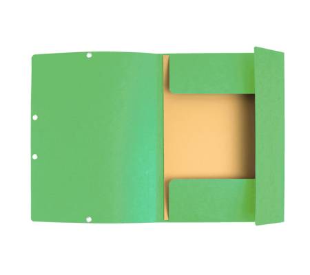 Cartellina con elastico - cartoncino lustre' - 3 lembi - 400 gr - 24 x 32 cm - verde tiglio - conf. 25 pezzi - Exacompta - 55513E - 3130630555131 - DMwebShop - 1