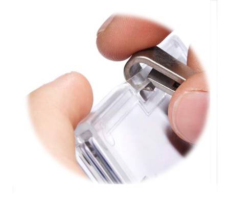 Portabadge PushBox Trio 3 tessere inseribili - 5,4 x 8,7 cm - conf. 10 pezzi - Durable - 8920-19 - 4005546808796 - DMwebShop - 2
