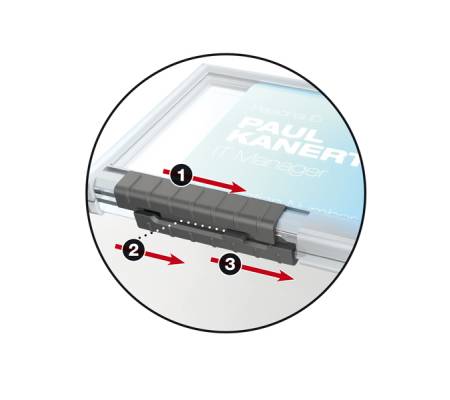 Portabadge PushBox Trio 3 tessere inseribili - 5,4 x 8,7 cm - conf. 10 pezzi - Durable - 8920-19 - 4005546808796 - DMwebShop - 4