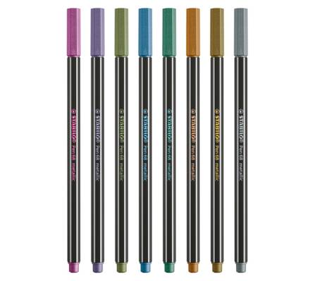 Pennarelli Pen 68 - colori assortiti metallic - scatola in metallo 8 pezzi - Stabilo - 6808-8-32 - 6808/8-32 - 4006381546386 - DMwebShop - 2