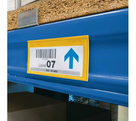 Buste identificazione magnetica - 150 x 67 mm - giallo - conf. 50 pezzi - Durable - 1742-04 - 4005546996974 - DMwebShop - 1
