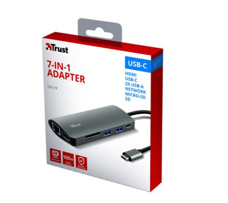 Adattatore multiporta Usb-C 7-in-1 Dalyx - Trust - 23775 - 8713439237757 - DMwebShop - 4
