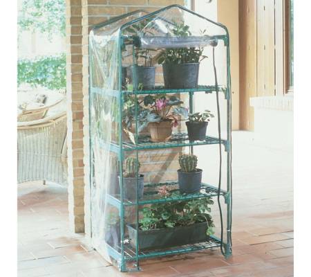 Serra Azalea - 4 ripiani - 70 x 50 x 158 cm - acciaio verniciato - Verdemax - 2494 - 8015358024945 - DMwebShop - 2
