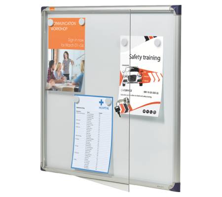 Bacheca per interni ultrapiatta - fondo in metallo magnetico bianco - 6 fogli - A4 - orizzontale - Nobo - 1900847 - 5028252108270 - DMwebShop - 1