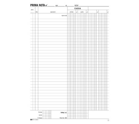 Blocco prima nota cassa - 50-50 fogli autoricalcanti - 31 x 21 cm - Edipro - E5369A - 8023328536916 - DMwebShop - 1