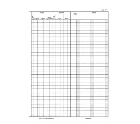 Registro contabilita' dei lavori - 31 x 21 cm - 47 pagine - numerate - Edipro - E2923 - 8023328292300 - DMwebShop - 2