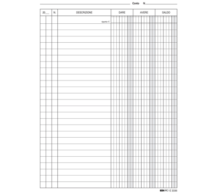 Schede in cartoncino dare-avere-saldo - 21 x 15 cm - conf. 100 pezzi - Edipro - E3336BL - 8023328333614 - DMwebShop - 1