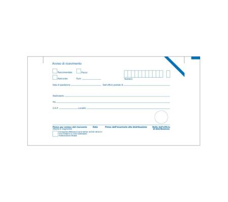 Cartolina raccomandata A/R con adesivo rimovibile - 10 x 20 cm - conf. 100 cartoline - Edipro - E0622/1 - 8023328062217 - DMwebShop - 1