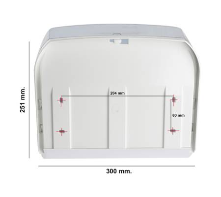Dispenser per asciugamani in rotolo-fogli - 30 x 19,5 x 25,1 cm - plastica - bianco-azzurro trasparente - Mar Plast - A60210 - 8020090027758 - DMwebShop - 1